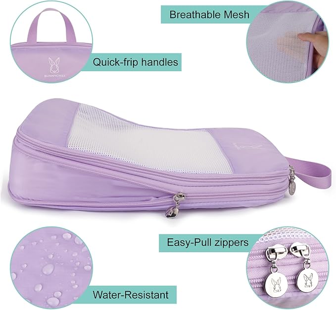 Expandable Compression Packing Cubes for Suitcases,6 Set Lightweight Compressible Travel Packing Organizer for Carry on Suitcase,Organizer Bags Set as Travel Essentials for Women-NeatNest