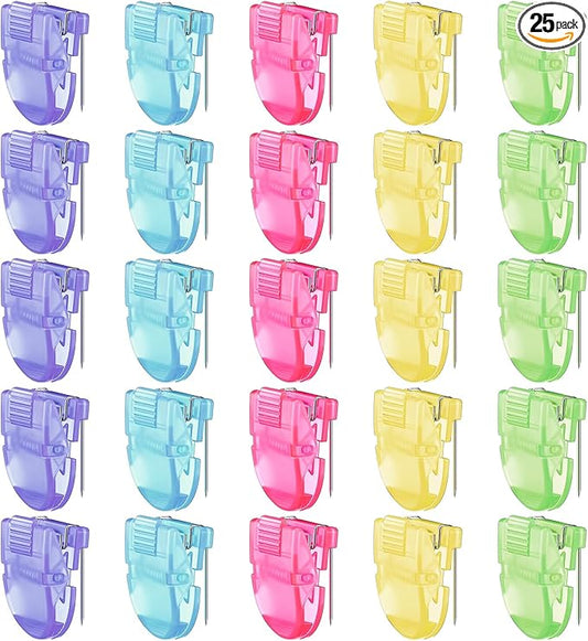 25 Pcs Cubicle Clips Fabric Panel Cubicle Accessories Fabric Partition Panel Wall Clip Office Photos Wall for Notes Memos Standard Size, 40-Sheet Capacity (Multicolor)