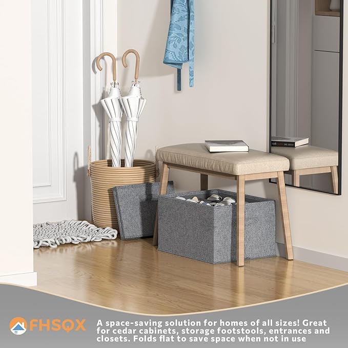 2 Pack Shoe Organizer for Closet,Foldable Shoe Organizer,Fits up to 24 Pairs,Storage Containers With Bottom Support for Shoes-NeatNest