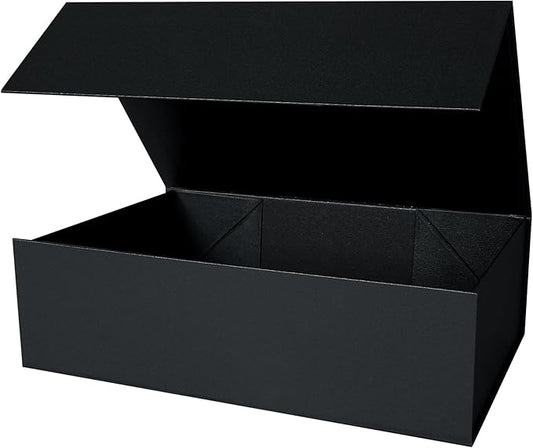 Aimyoo Galaxy Black Collapsible Gift Box with Magnetic Closure Lids 13.8x9x4.3 in, Large Bridesmaid Groomsman Proposal Boxes, Rectangle Present Box for Graduation Birthday Storage 1 Pack-NeatNest