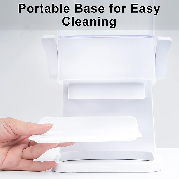 Cereal Dispenser Countertop 2Pc, Cereal Containers Storage, 5L Organization and Storage Containers for Kitchen, Dry Food Dispenser for Rice, Grains, Nuts, Snack,Oatmeal, Pet food, White-NeatNest