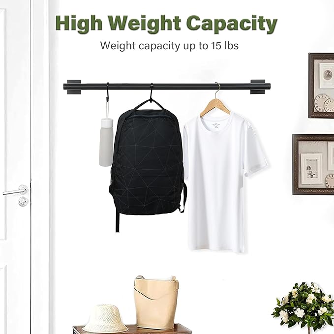 Alise Bathroom Towel Bar, 28 Inch Towel Racks for Bathroom, SUS304 Stainless Steel Towel Holder Heavy Duty Wall Mounted Towel Rack Matte Black Towel Bar