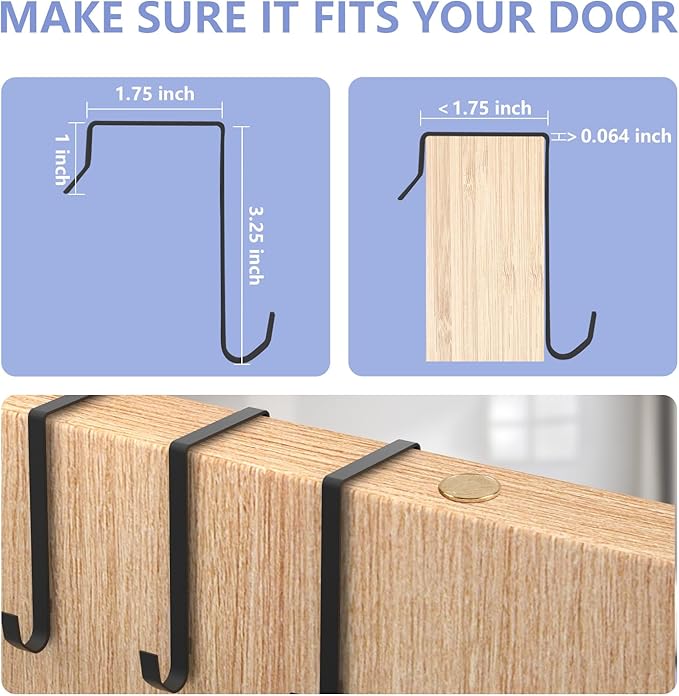 FENTEC 2 Pack Over the Door Shoe Organizer, Hanging Shoe Organizers with Large Pockets Shoe Holder Hanging Shoe Rack for Closet Shoe Organizer for Wall, Over Door Organizer with 30 Pockets, Black-NeatNest