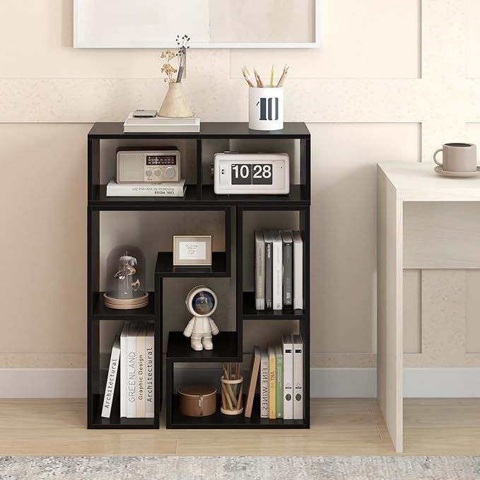 Giantex Free-Combination TV Stand for Bedroom - Entertainment Center for 50 55 60 65 Inch TV, 3-Piece Media Console Table with Storage Cubes, Deformable Open Storage Bookcase Shelf (Black)-NeatNest