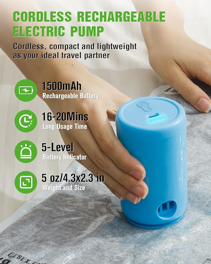 Vacuum Storage Bags for Travel, 16 Pack (4L+4M+4S+4XS) Vacuum Seal Bags with Wireless Rechargeable Electric Pump, Travel Essentials Space Saving Bag for Clothes, Luggage, Carry-on Suitcase, Backpack-NeatNest