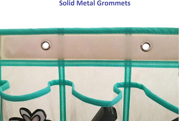 Classroom Pocket Chart for Phone Calculator Holder Over The Door Hanging Closet Jewelry Organizer with 30 Clear Pockets (BEIGE)-NeatNest