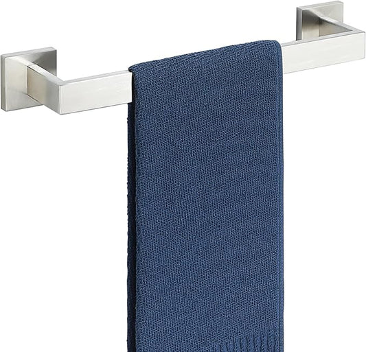 Alise Brushed Nickel Towel Bars,15.7 Inch Towel Holder Towel Racks for Bathroom and Lavatory,SUS304 Stainless Steel Hand Towel Hanger Rail Wall Mount,Useable Length 13.98 Inch Towel Bar, GYT040-LS
