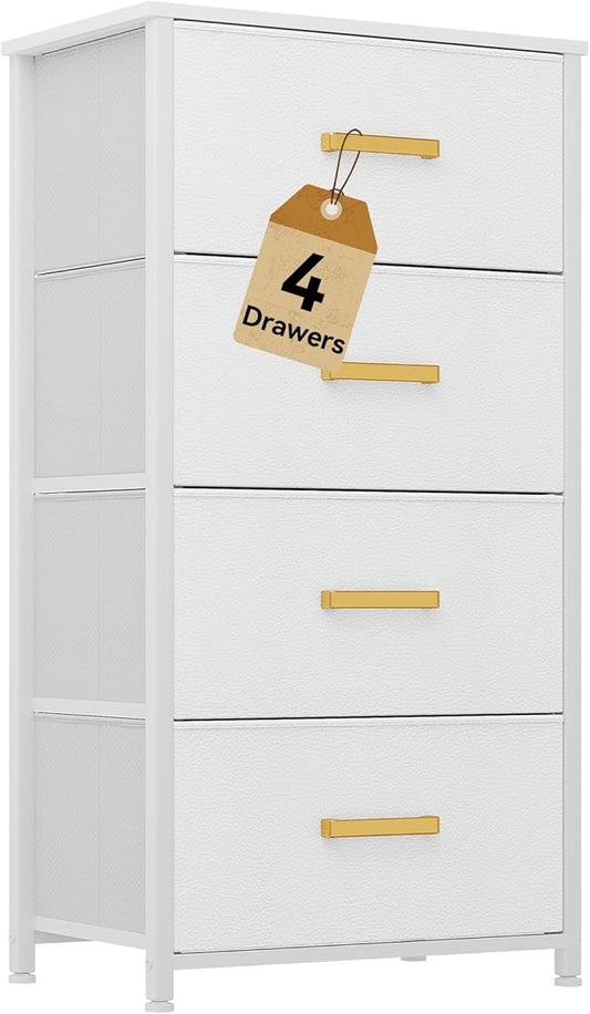 DWVO Dresser with 4 Drawers - Fabric Storage Tower, Organizer Unit for Bedroom, Living Room, Hallway, Closets-NeatNest
