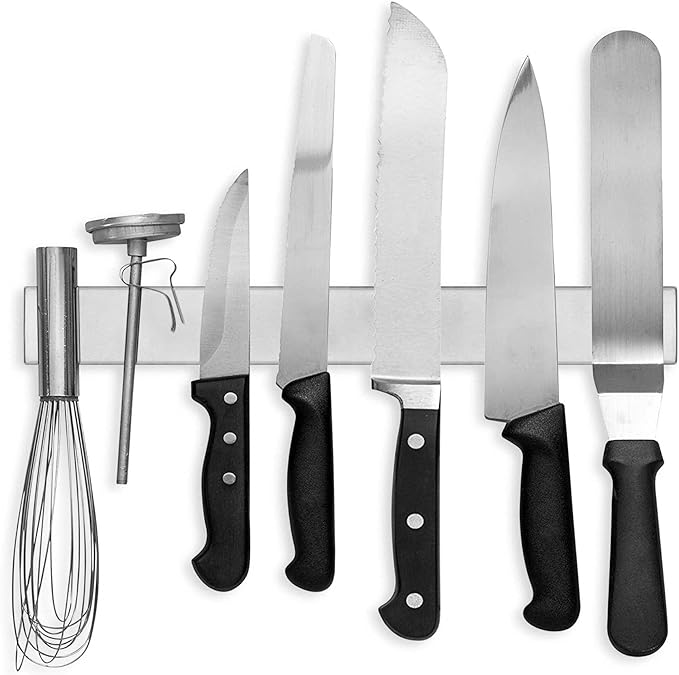 14 Inch Stainless Steel Magnetic Knife Bar - Use as Knife Holder, Knife Rack, Knife Strip, Kitchen Utensil Holder and Tool Holder-NeatNest