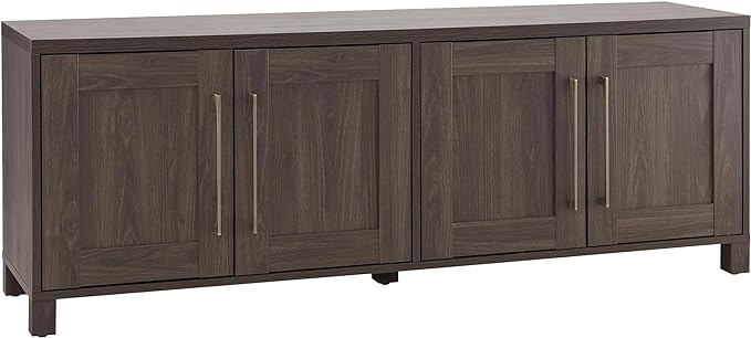 Henn&Hart Rectangular TV Stand for TV's up to 80" in Alder Brown, TV Stands for the Living Room