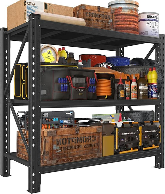 Heavy Duty Garage Shelving Unit - 4200 lbs Capacity, Industrial Metal Storage Rack, Adjustable Steel Rack for Garage, Warehouse, Basement, Pantry,51.2" W x 23.6" D x 47.2" H-NeatNest