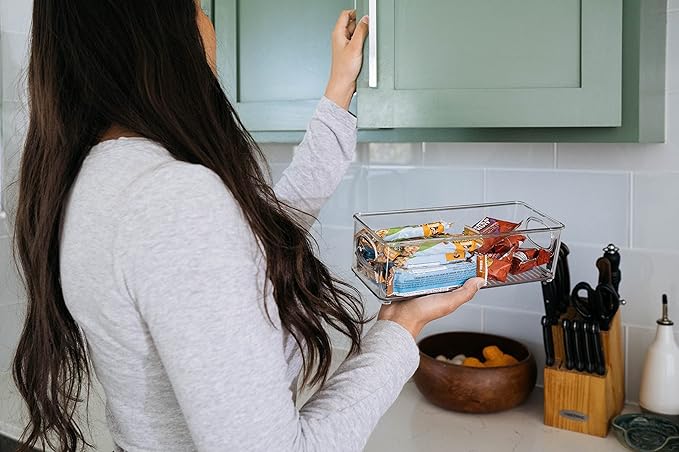 ClearSpace Plastic Pantry Organization and Food Storage Bin – Great Kitchen Organization and Kitchen Storage – Fridge Organizer Bins– 8 Pack-NeatNest