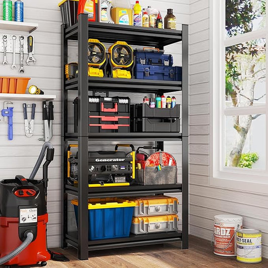 77"H/36"W Garage Shelving Heavy Duty,5 Tier Storage Shelves 3000lbs,Garage Shelves Metal Shelving Unit Industrial Utility Shelf Organization Rack for Warehouse Kitchen (5 Tier 77"H*36"W*13.8"D)-NeatNest