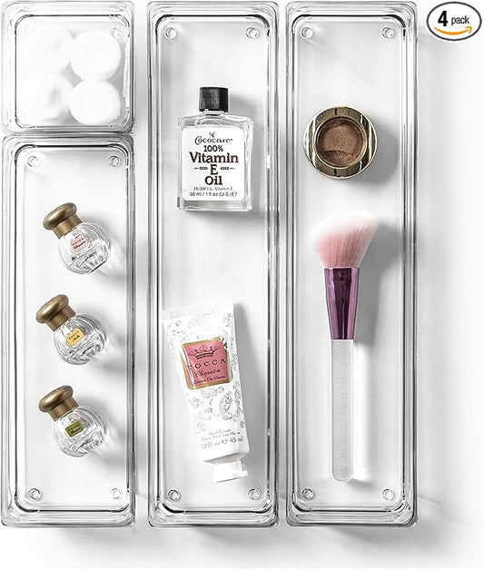 Bino 4-Piece Drawer Bin Set | THE MODULAR | Bathroom & Desk Drawer Organizer Bins - Large-NeatNest