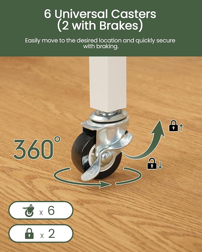 31.5" Modern White Folding Computer Desk with Power Outlets, Wheels, Storage, Perfect for Small Spaces White TDN01UWB-NeatNest
