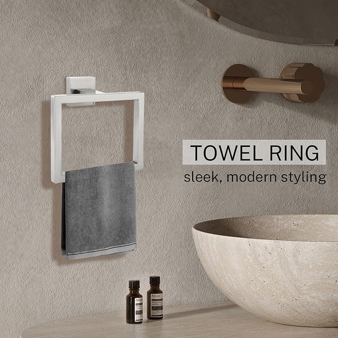 Brushed Nickel Towel Ring Towel Holder for Bathroom Bath Towel Hanger SUS304 Stainless Steel Bathroom Hardware Accessories Wall-Mounted-NeatNest