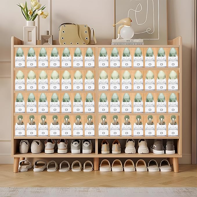 Adjustable Shoe Slots Organizer,6 PACK Transparent Shoe Stackers Shoe Rack Holder Shoe Space Savers Double Layer Stack Shoe Racks for Closet Organization(Transparent)-NeatNest