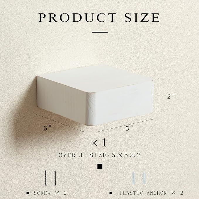 Freezing point Small Floating Shelf,Mini Wall Shelves for Kitchen Bedroom Living Room Bathroom Wall Decor Plant Display Collectibles Corner Decorative Storage Tiny White-NeatNest
