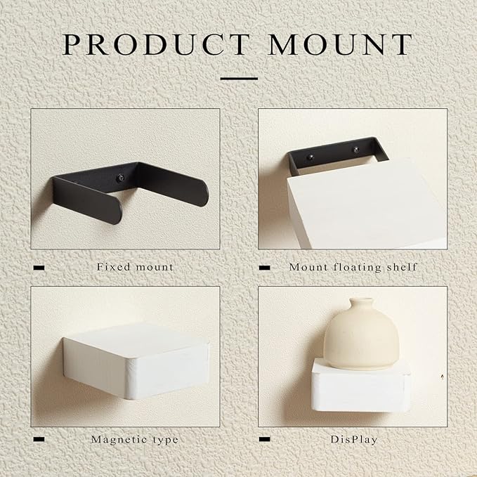 Freezing point Small Floating Shelf,Mini Wall Shelves for Kitchen Bedroom Living Room Bathroom Wall Decor Plant Display Collectibles Corner Decorative Storage Tiny White-NeatNest