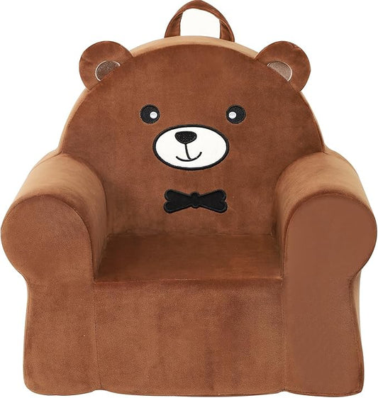 Cuddly Toddler First Chair, Premium Character Chair, Brown Bear, 18 Month up to 3 Years-NeatNest