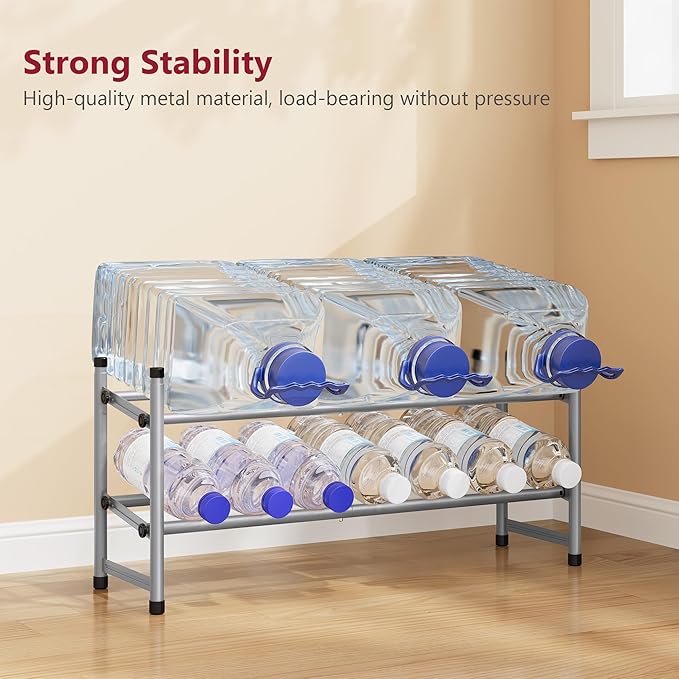 Tajsoon 2 Tier Expandable Shoe Rack for Closet, 28“-41“Adjustable & Stackable Shoe Shelf Storage, Metal Shoe Rack Organizer for Front Door Entrance, Closet, Garage, Entryway, Grey-NeatNest