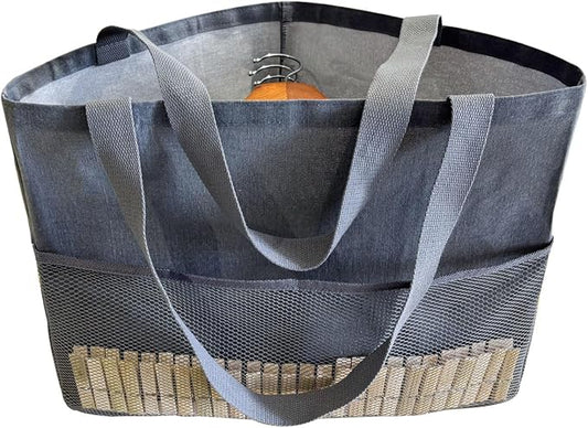 Clothes Hanger Organizer Holder for Space Saving, Fresheracc Hanger Triangle Storage Bag with Handles for Closet Tidier Laundry Rooms Wardrobe Drying Rack, Waterproof Container (Mesh Grey)-NeatNest