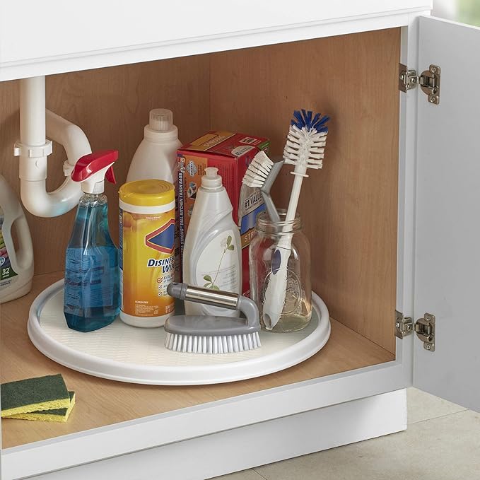 Copco Basics Non-Skid Turntable, 18-Inch, Cream-NeatNest