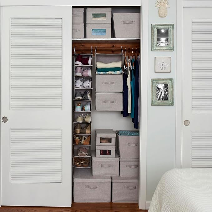 Household Essentials 3 Shelf Hanging Closet Organizer-NeatNest