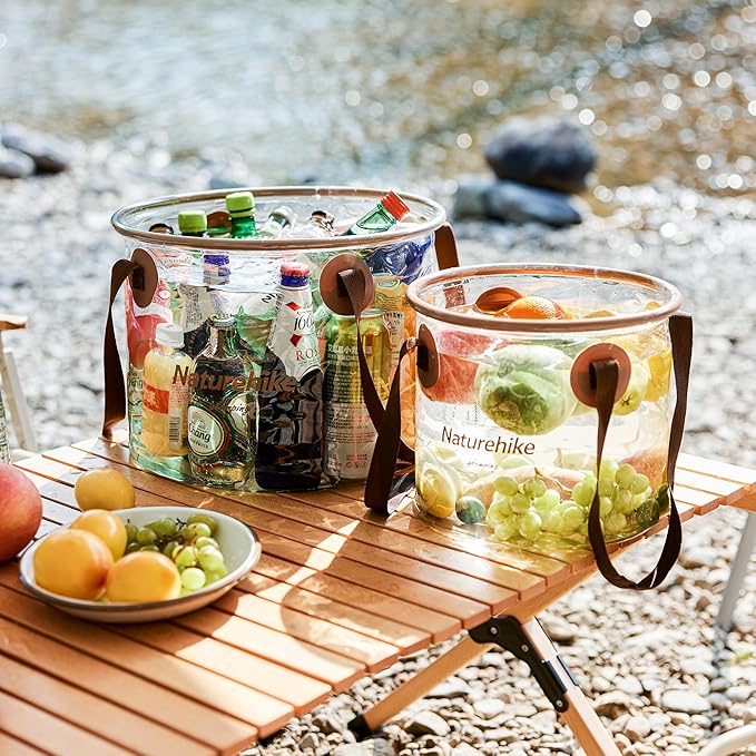 Naturehike Multifunctional Collapsible Water Basin, Folding Tub, Portable Bin, Lightweight Foldable Bucket with Handles for Camping, Dish Washing, Laundry, Fishing, Hiking