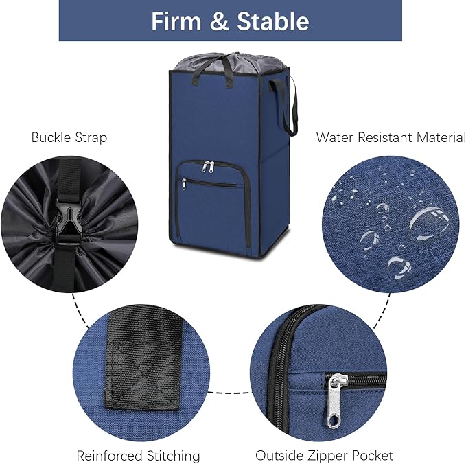 Bukere Extra Large Rolling Laundry Basket with Wheels, 90L Freestanding Collapsible Laundry Hamper Bag for Clothes Storage, Removable Wheeled Cart for College Dorm Apartment Laundry Room Bathroom-NeatNest