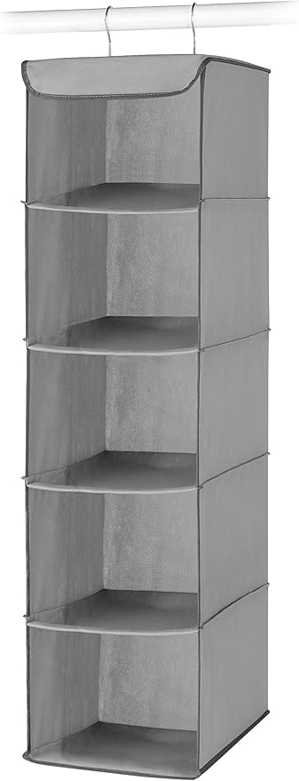 Whitmor 5 Section Closet Organizer - Hanging Shelves with Sturdy Metal Frame-NeatNest