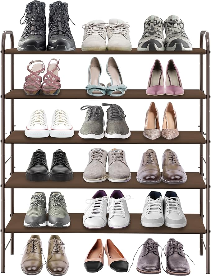 Simple Houseware 5-Tier Shoe Rack Storage Organizer, Bronze-NeatNest
