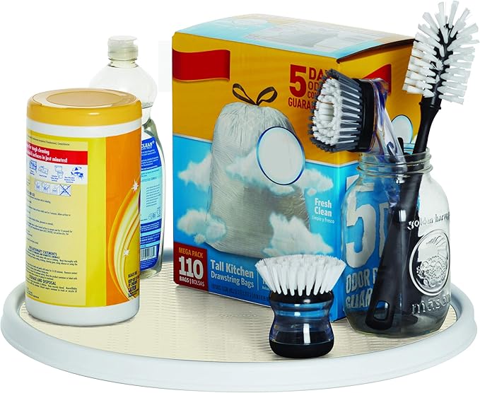 Copco Basics Non-Skid Turntable, 18-Inch, Cream-NeatNest