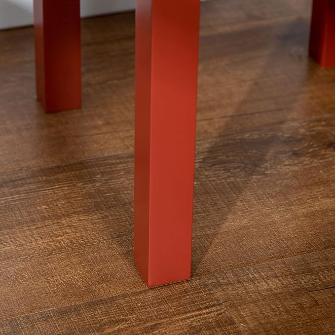HOMCOM 2-Tier Side Table with Drawer, Narrow End Table with Bottom Shelf, for Living Room, Set of 1, Red