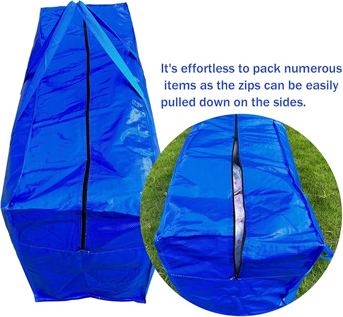 66 Gallon Extra Large Storage Bags, Huge Moving Bags Heavy Duty with Zipper and Stronger Handles, Big Foldable Duffle Bag for Travel - Waterproof Material Protects from Dust and Moisture - Storage-NeatNest