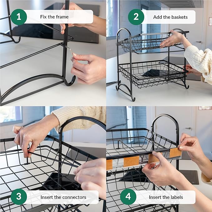 Candy Display Rack | Stackable Candy Organizer | Snack Organizer For Countertop | Snack Shelf And Chip Rack For Stores | Snack Display For Counter | Snack Stand For Office 2-Pack-NeatNest