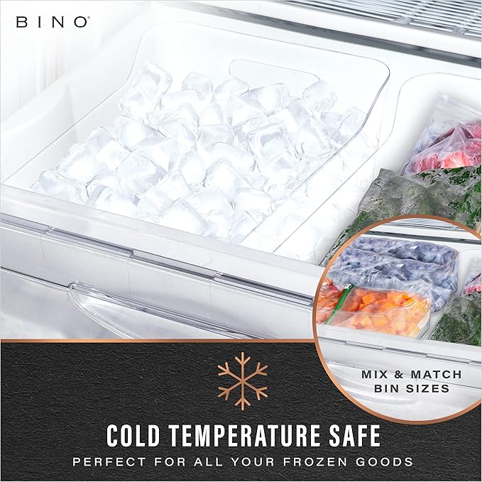 BINO | Plastic Storage Bins, X-Large - 2 Pack, Clear | THE SOHO COLLECTION | Pantry Organizers and Storage Containers Fridge Organizer Bins Kitchen Cabinet Organizer Medicine Cabinet Organizer Bin-NeatNest
