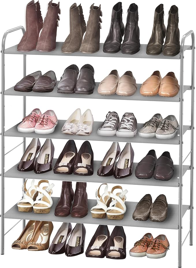 Simple Houseware 5-Tier Shoe Rack Storage Organizer, Grey-NeatNest
