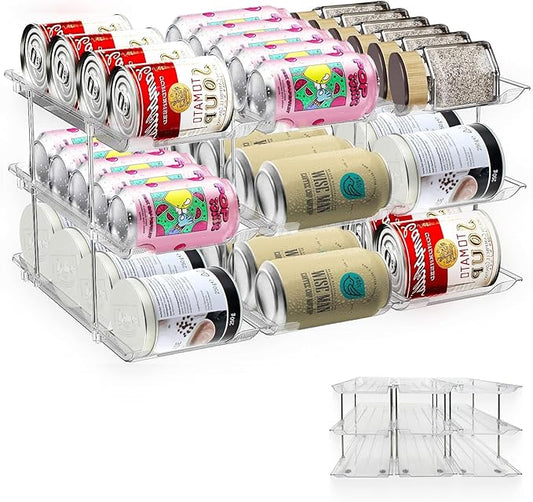 3-Tier Flexible Assembly Can Organizer for Pantry, Can Storage Organizer, Kitchen Storage, Pantry Organization