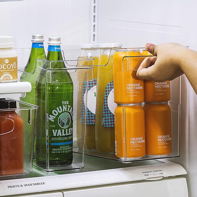 Sorbus Roll Out Bottle Organization Bins - 2 Sizes Pantry Under Sink Organizer with Wheels & Handles - Clear Plastic Organizing Containers for Cleaning Supplies - Kitchen Cabinet Laundry Room Storage-NeatNest