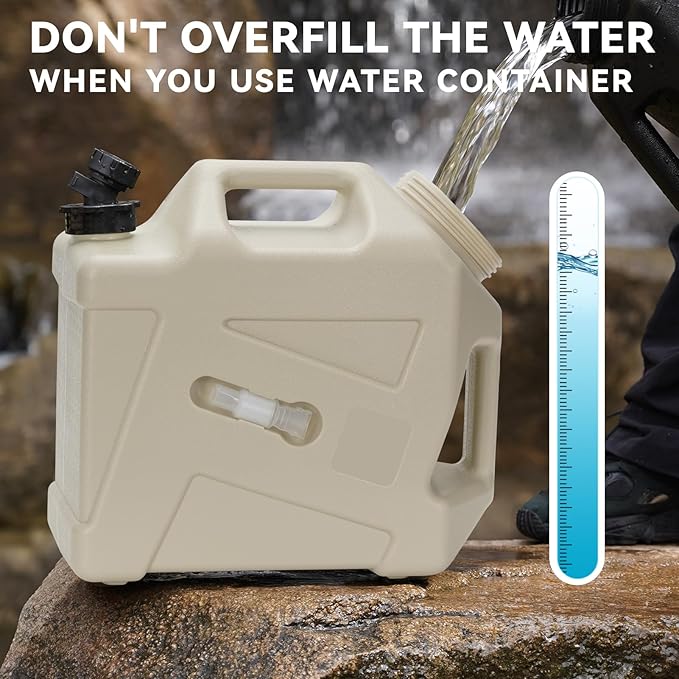 Camping Water Container - 3.2 Gallan Water Jug with Spigot | Portable Water Tank for Outdoor Hiking Picnic Supplies-Grey-NeatNest