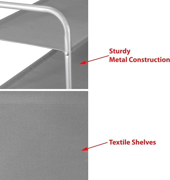 Simple Houseware 2-Tier Shoe Rack Storage Organizer, Grey-NeatNest