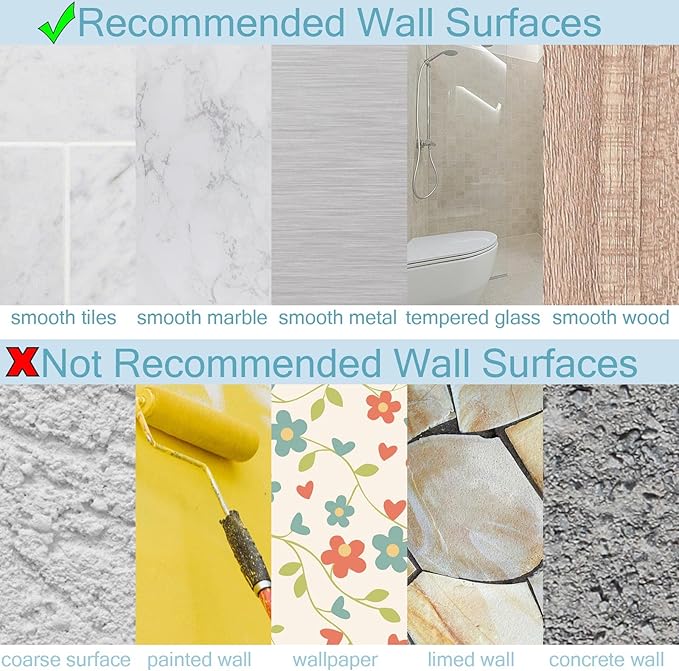 Shower Shelf for inside Shower, Shower Shelf Corner, Shower Corner Caddy, Adhesive Shower Caddy, Shower Wall Caddy, Stainless Steel Shower Caddy Suction No Drill 2 Pack Silver