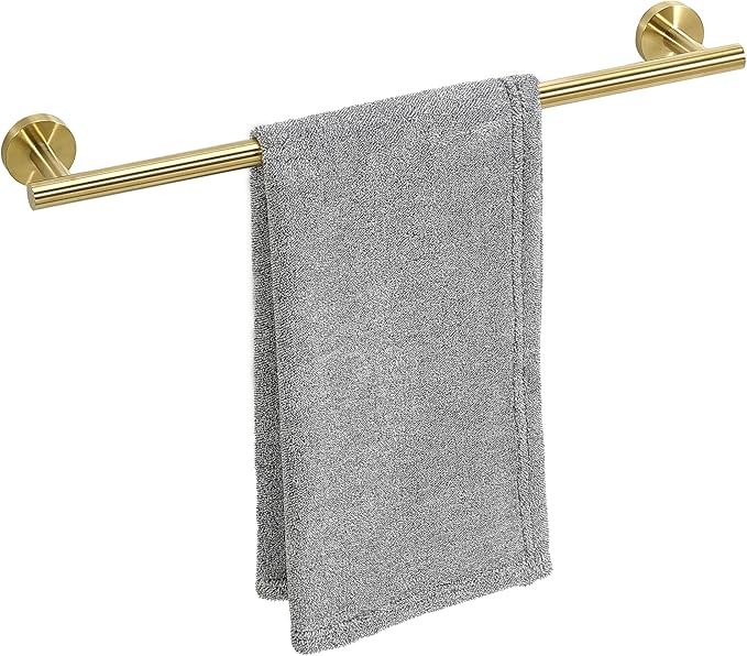 Brushed Gold Towel Bar, 18 Inch Towel Racks for Bathroom Wall Mounted, Thicken SUS304 Stainless Steel Heavy Duty Hand Towel Holder Organizer, Bathroom Accessories, Total Length 20.5 Inch-NeatNest