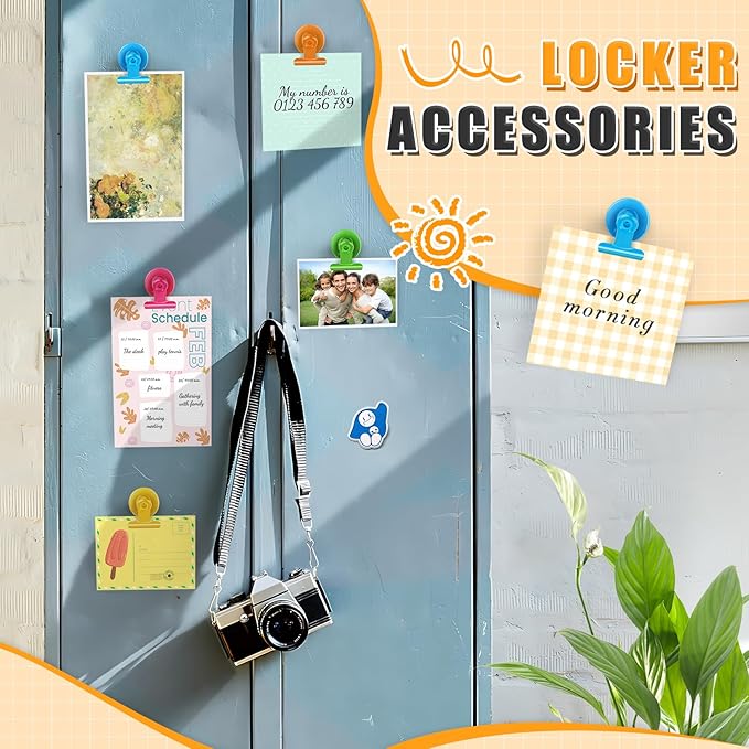 Grtard 48 Pack Magnetic Clips Heavy Duty, Colorful Magnet Clips for Fridge, Refrigerator Magnets with Clip, No-Scratch Strong Magnetic Clip for Refrigerator, Whiteboard, Cruise Cabins, Locker