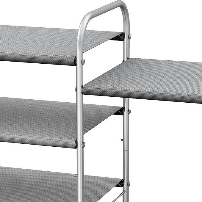 Simple Houseware 3-Tier Shoe Rack Storage Organizer, Grey – Space-Saving Shoe Shelf, Holds 9–16 Pairs, Sturdy Metal Frame, Easy Assembly – Closet, Entryway, Bedroom Shoe Storage Solution-NeatNest