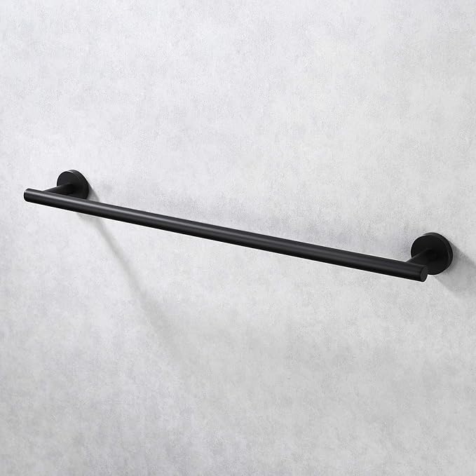 KES 21.3 Inches Matte Black Towel Bar for Bathroom Kitchen Hand Towel Holder Dish Cloths Hanger Towel Rack SUS304 Stainless Steel RUSTPROOF Wall Mount, Total Length 23.6 Inch, A2000S60-BK