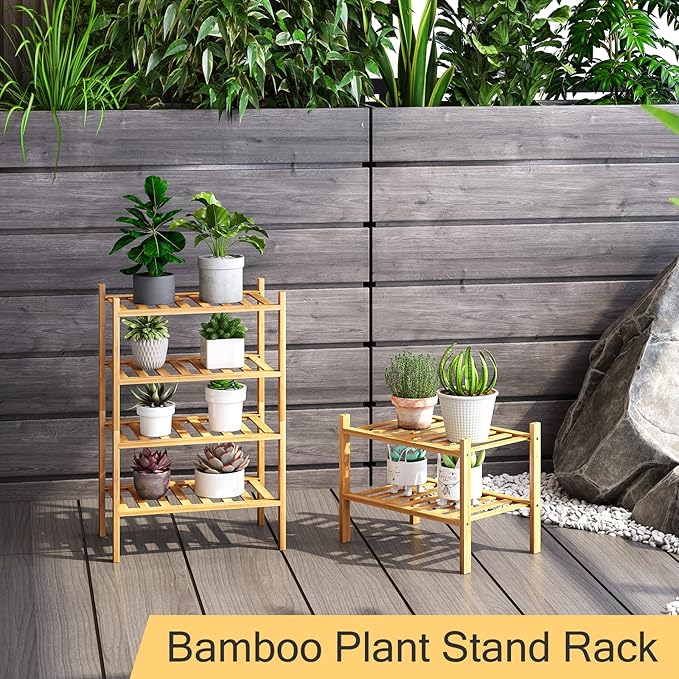 Small Shoe Rack, 2-Tier Bamboo Stackable Shoe Shelf Storage Organizer, Shoe Stand for Closet, Entryway and Hallway-NeatNest