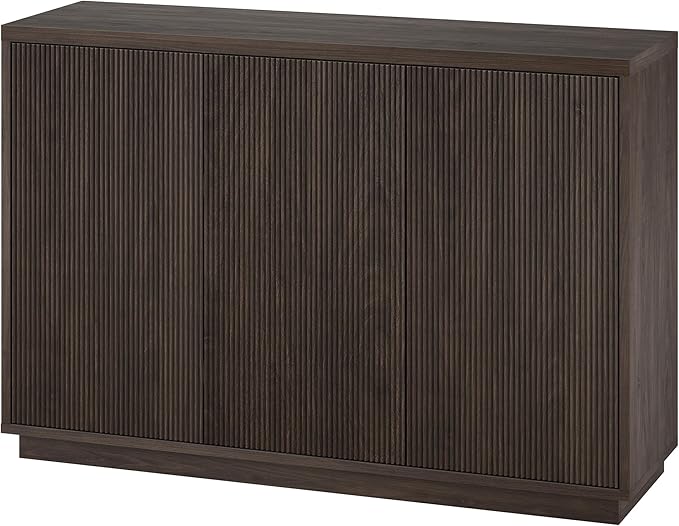 Henn&Hart 48" Wide Rectangular Buffet Table in Warm Brown, for Home, Living Room, Bedroom, Entertainment Room, Office