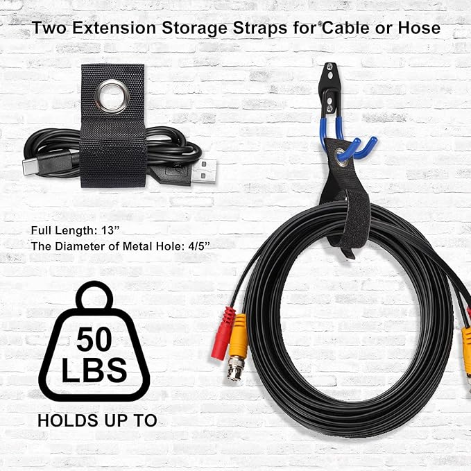 Garage Hook Heavy Duty Wall Storage Hangers, 32 Pack Garage Storage Hooks Steel Tool Blue for Ladders, Ropes, Garden Tools-NeatNest